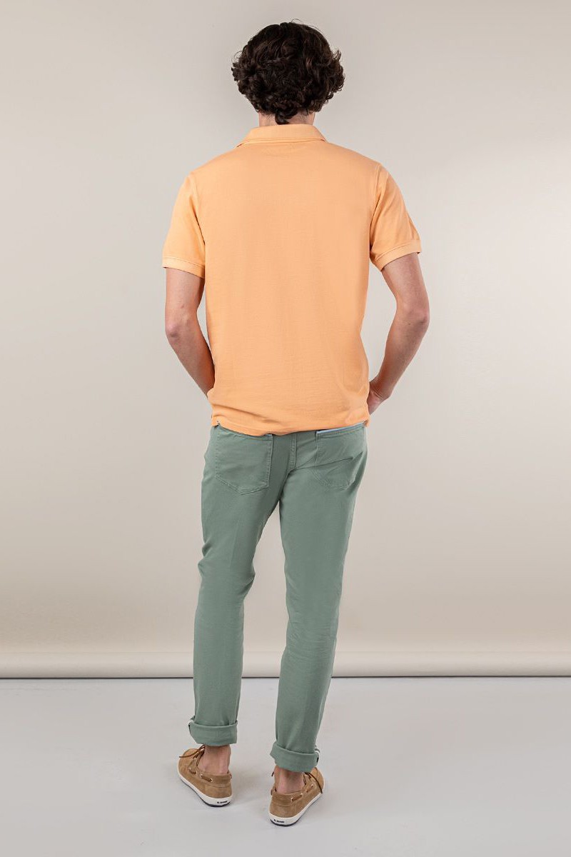  Polo Piqué El Ganso Garment Dyed Salmón 