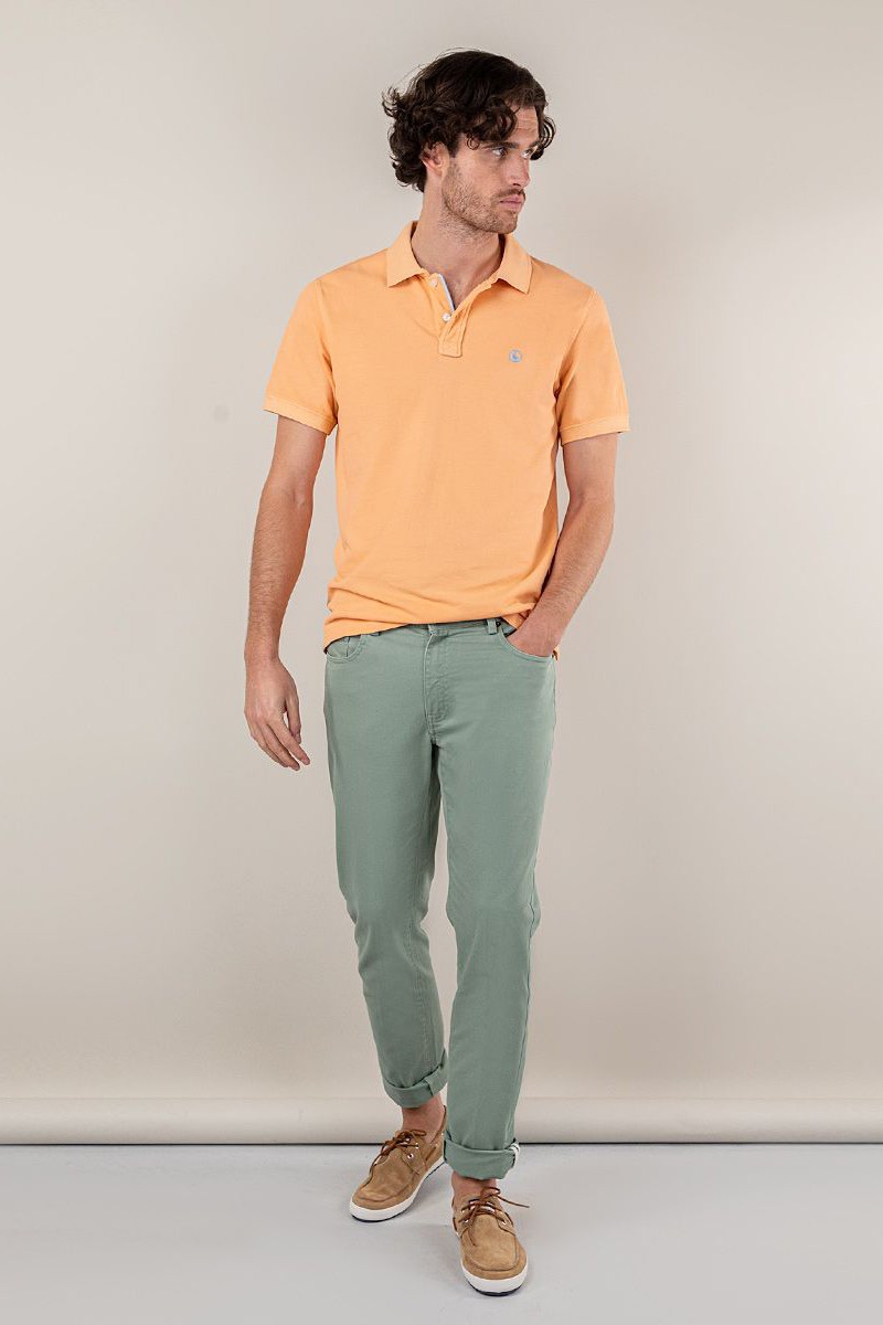  Polo Piqué El Ganso Garment Dyed Salmón 