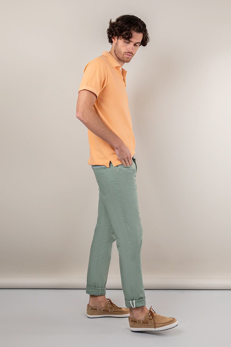  Polo Piqué El Ganso Garment Dyed Salmón 