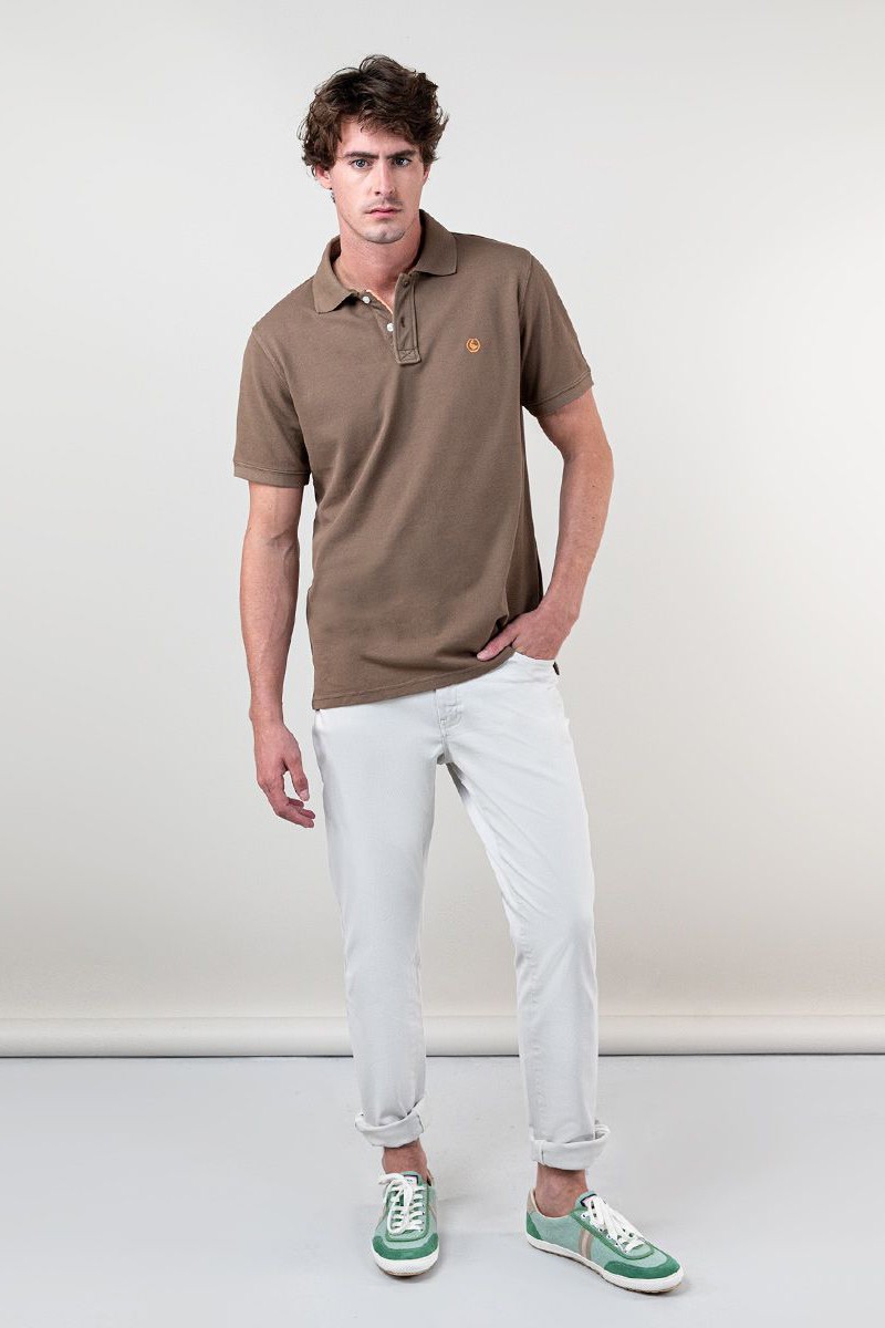  Polo Piqué El Ganso Garment Dyed Chocolate  2