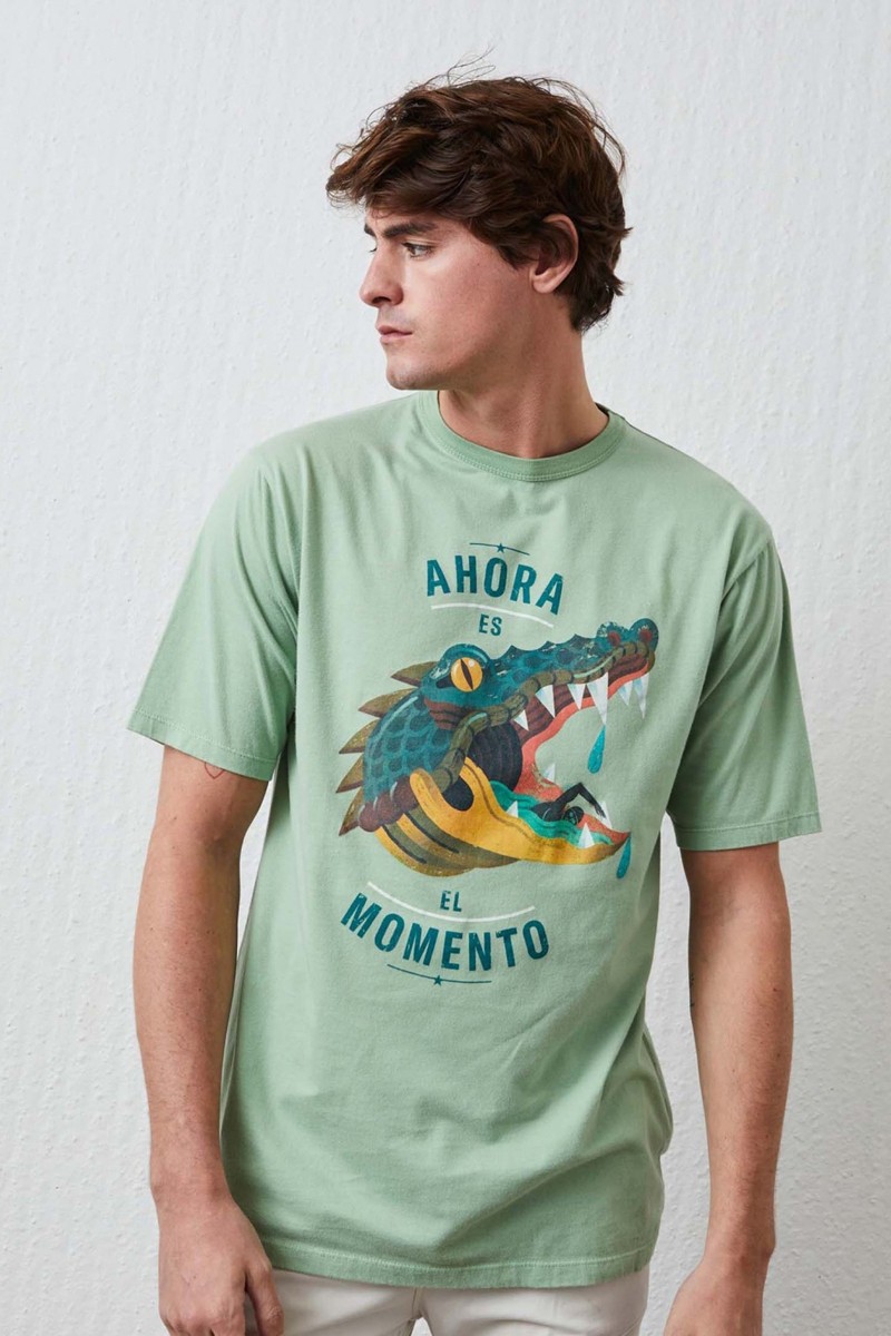 CAMISETA VERDE CLARO ALTONADOCK AHORA ES EL MOMENTO