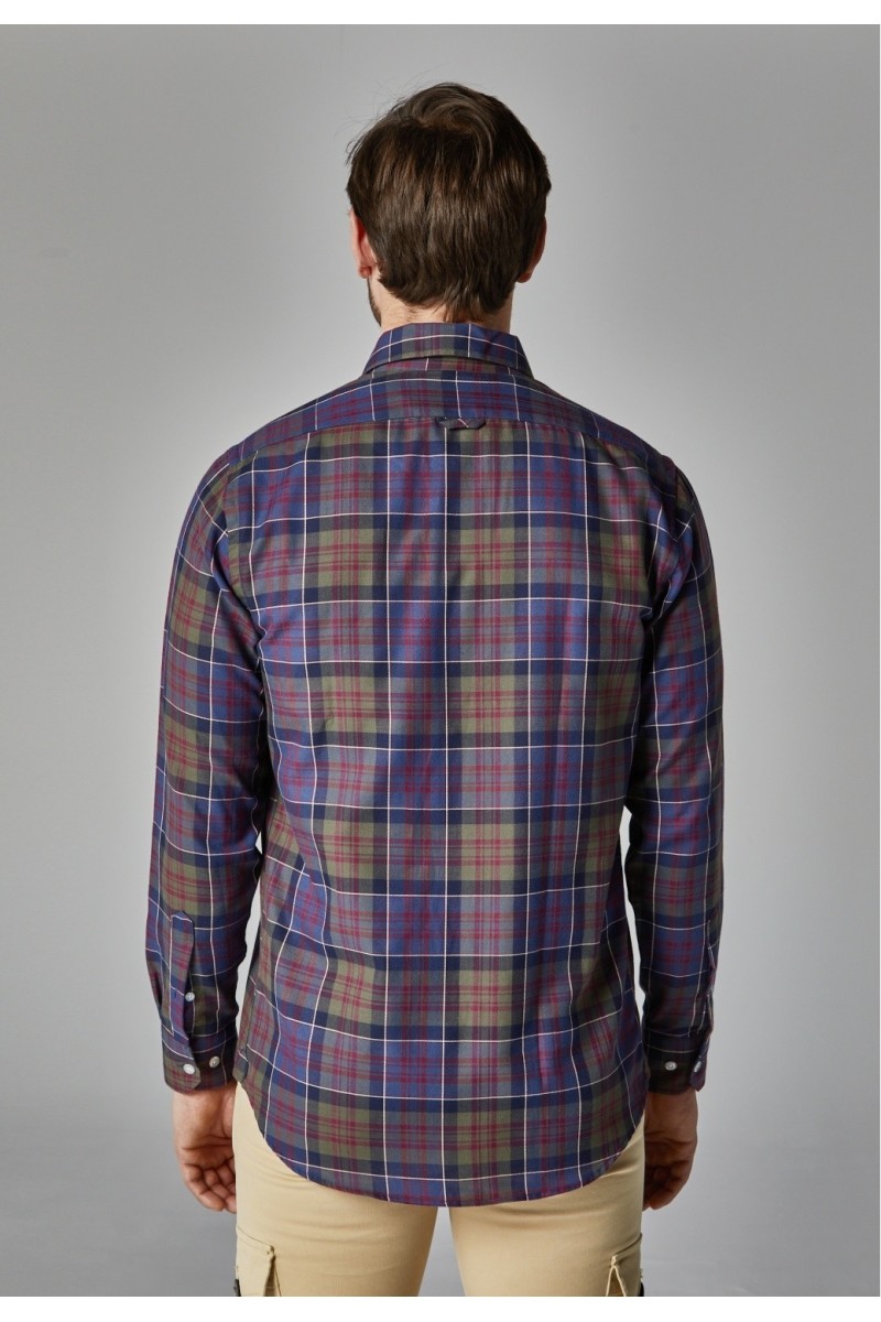 CAMISA ALTONA M16  CAMISA CUADROS GRANATE ALTONADOCK