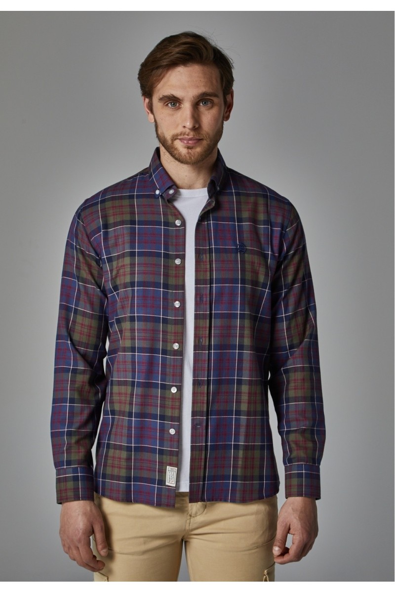 CAMISA CUADROS GRANATE ALTONADOCK