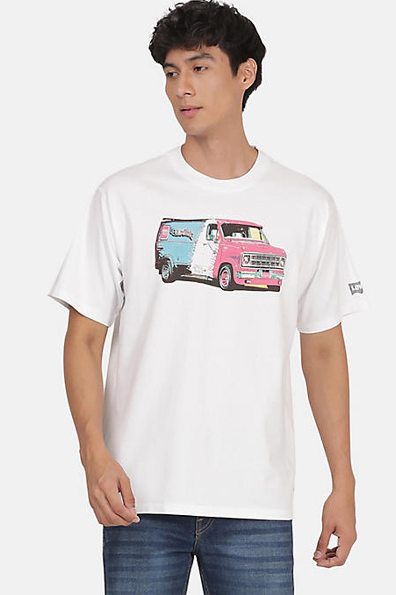 LEVI'S® MEN'S GRAPHIC VINTAGE FIT T-SHIRT - DENIM MACHINE WHITE