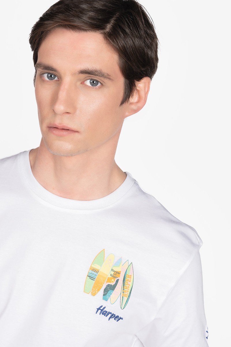 CAMISETA ALOHA HARPER AND NEYER BLANCO  2