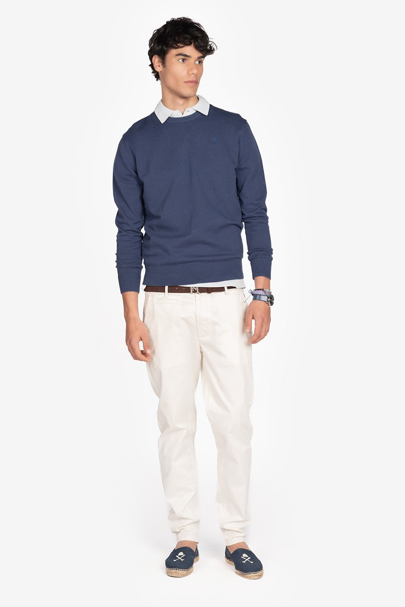  JERSEY ROUND NECK HARPER AND NEYER NAVY 