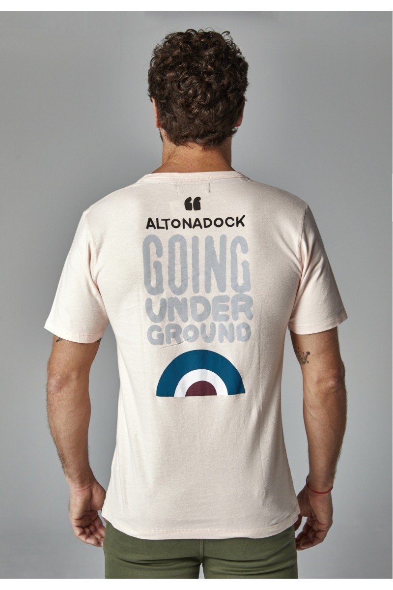  CAMISETA ROSA CON SERIGRAFIA GOING UNDERGROUND ALTONADOCK 