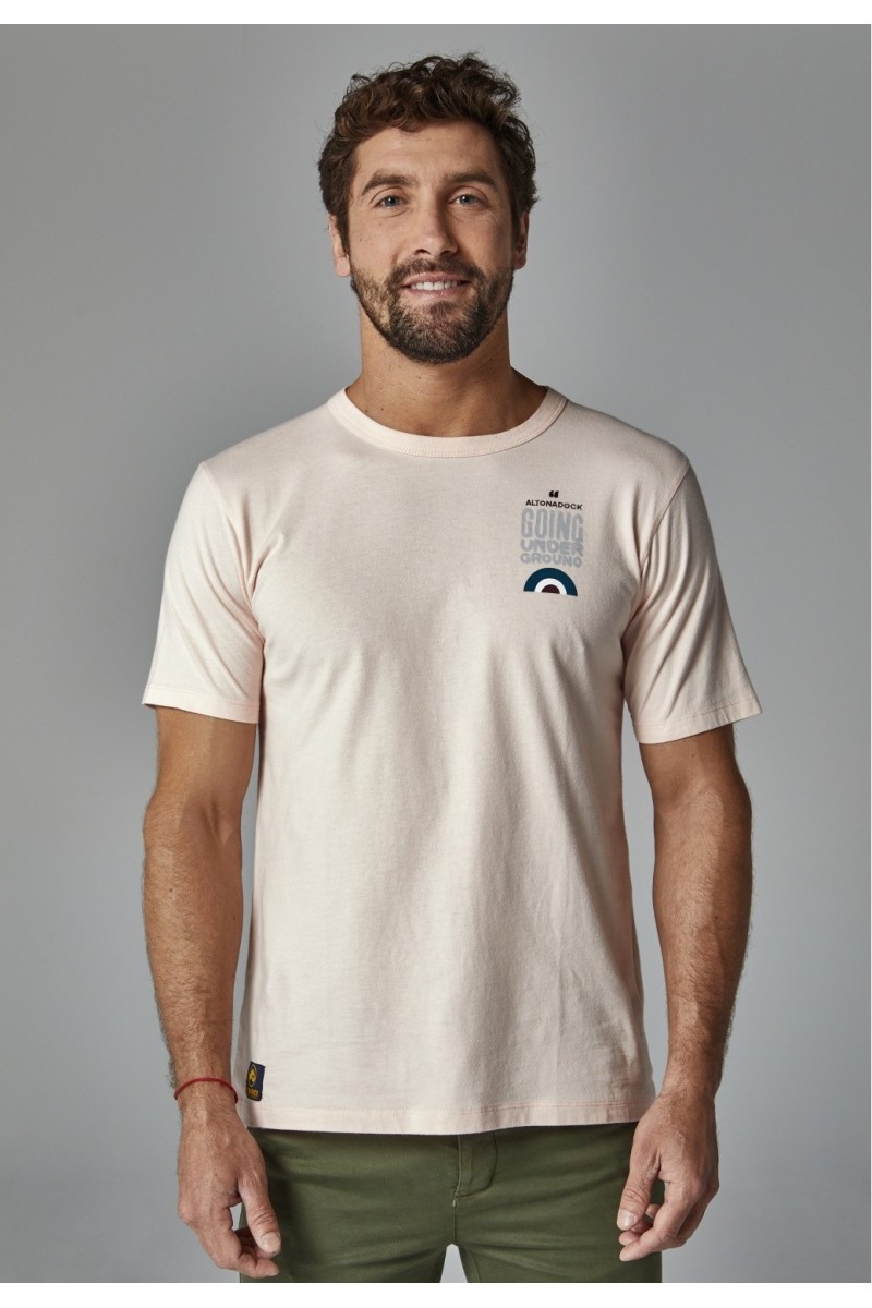CAMISETA ROSA CON SERIGRAFIA GOING UNDERGROUND ALTONADOCK
