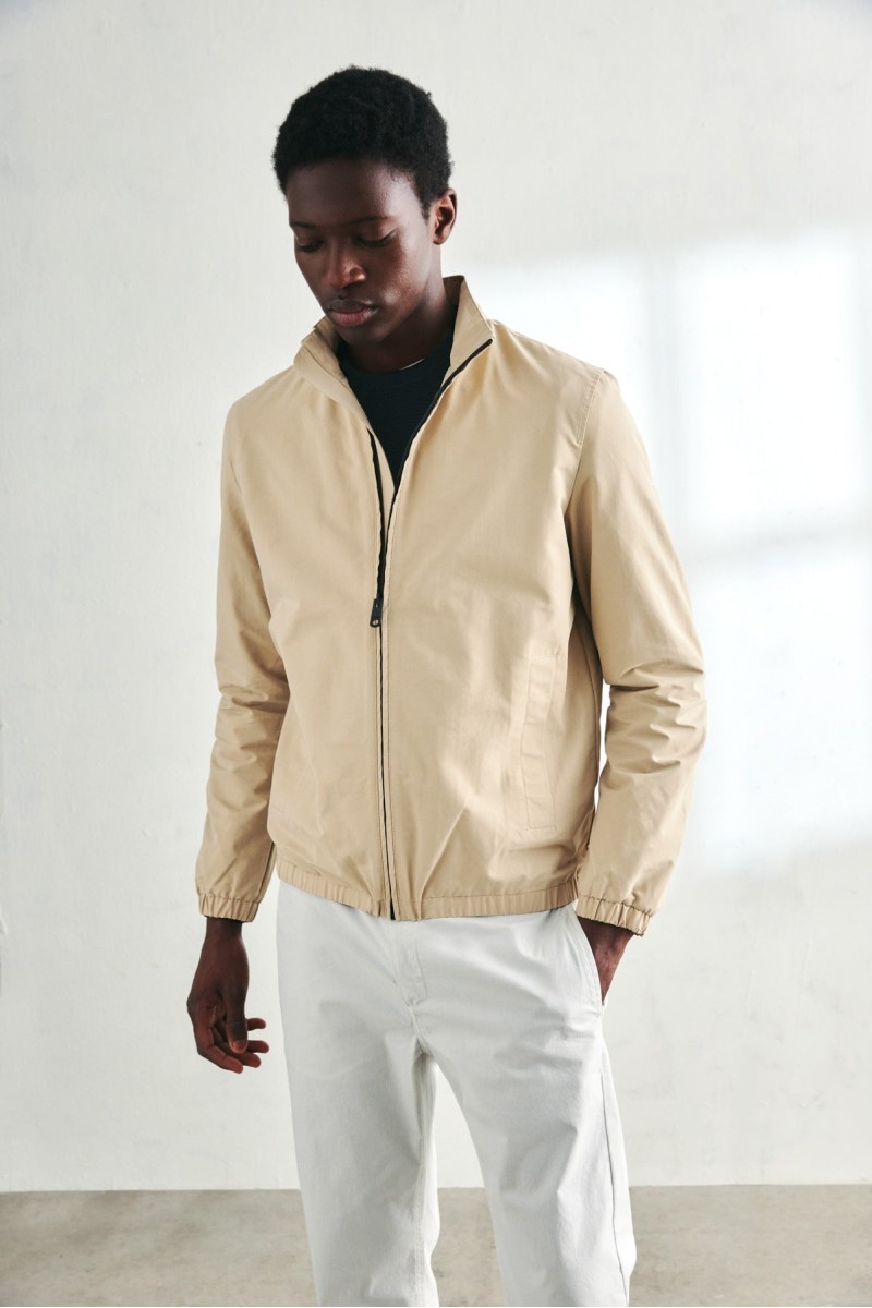  CHAQUETA SEEDOR AZUL BEIGE ECOALF 