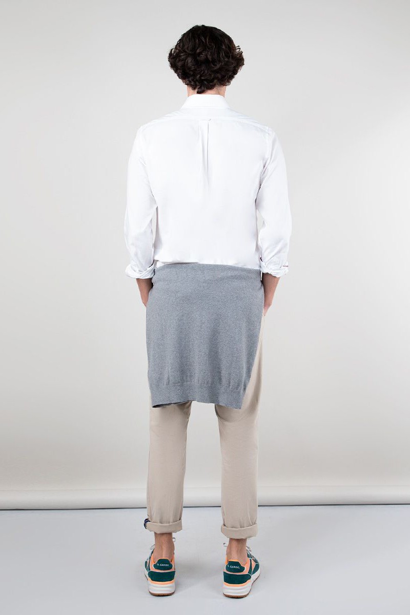 CAMISA EL GANSO M5  Camisa El Ganso Pin Point Oxford Blanca Bandera Iconica 1050s240047