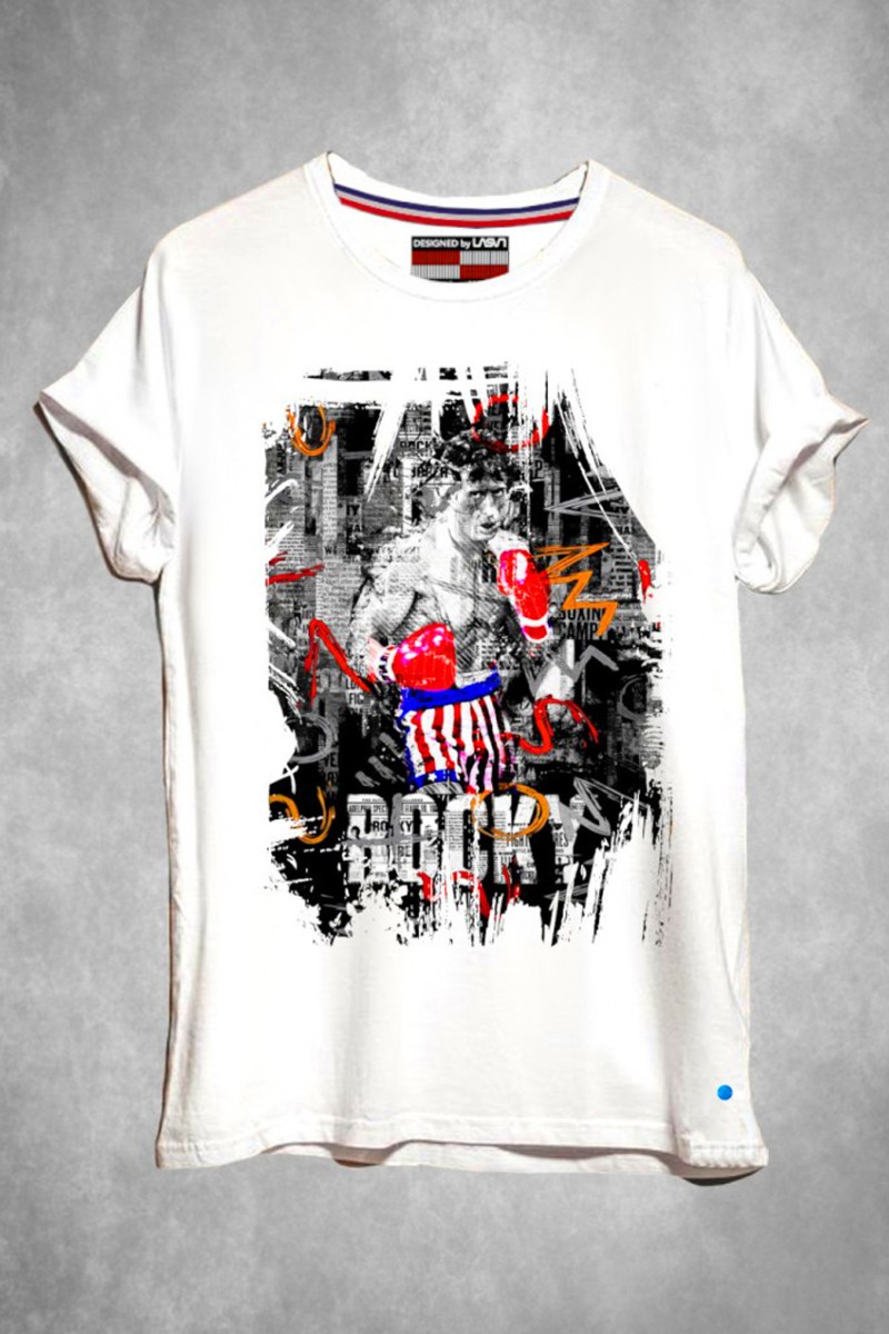 CAMISETA DE HOMBRE ROCKY BLANCO LA SAL