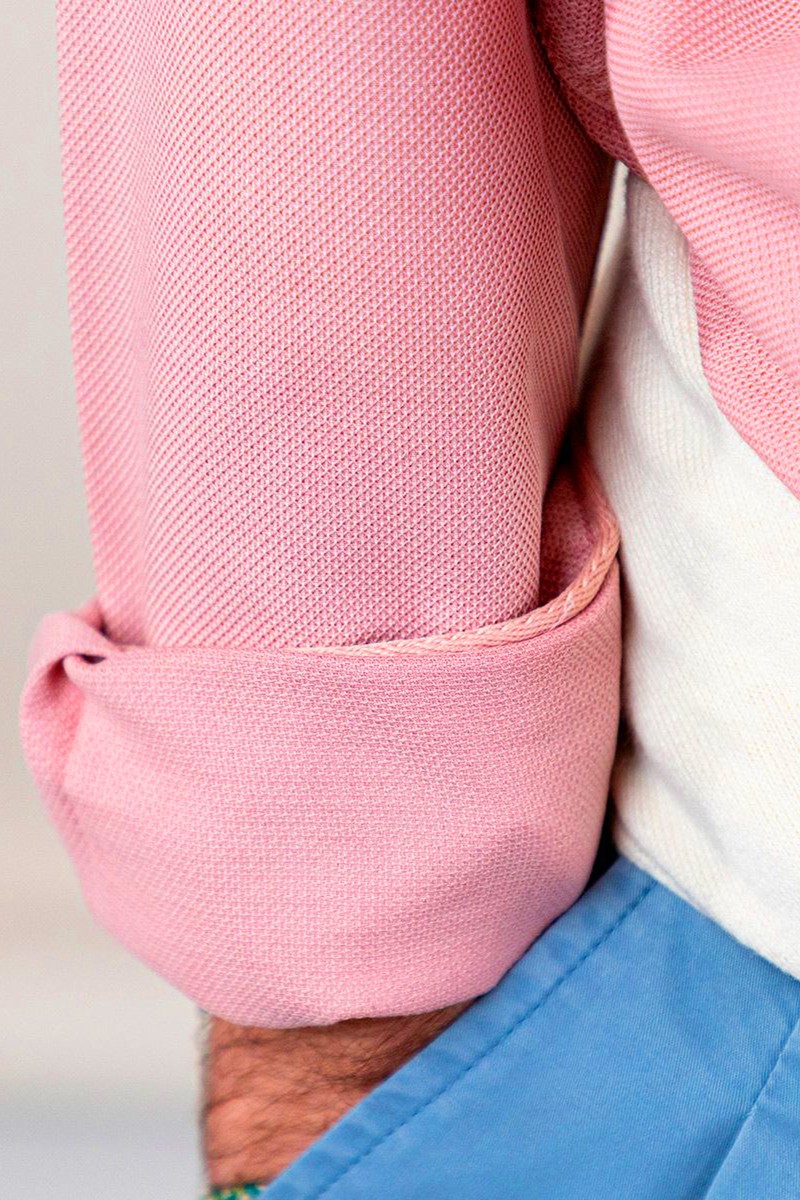  Camisa Estructura Garment Dyed Rosa EL GANSO 