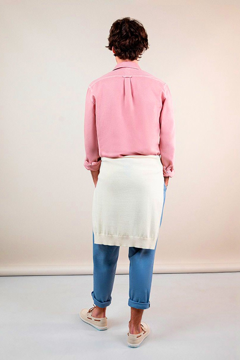  Camisa Estructura Garment Dyed Rosa EL GANSO 