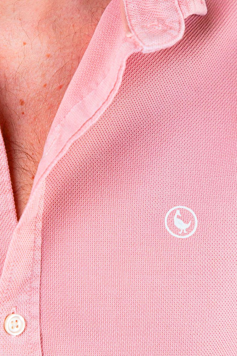  Camisa Estructura Garment Dyed Rosa EL GANSO 