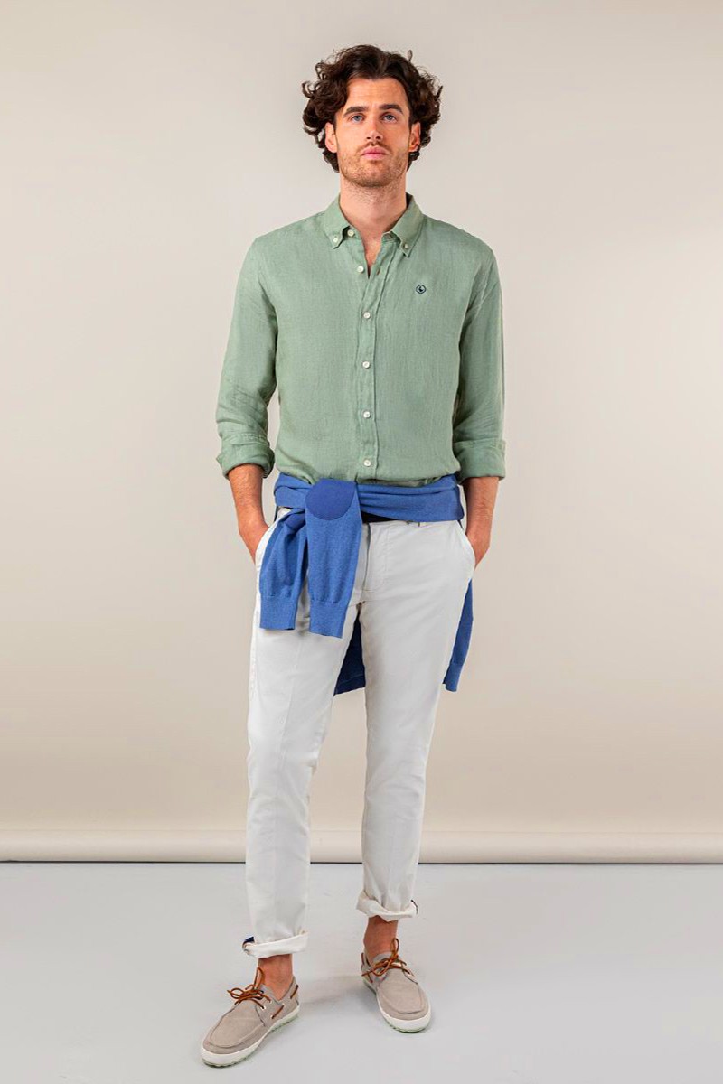  Camisa Lino Verde EL GANSO 