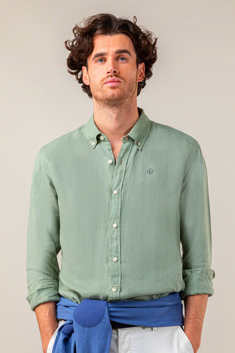 Camisa Lino Verde EL GANSO