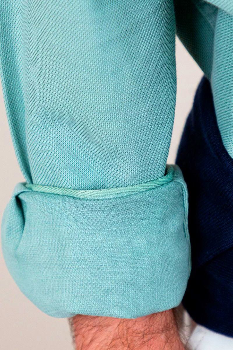  Camisa Estructura Garment Dyed Verde EL GANSO 