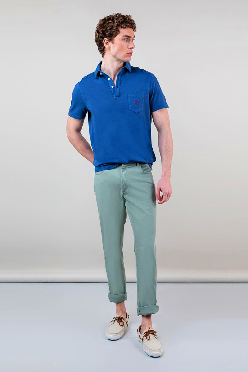  Polo Slub Jersey Marino EL GANSO 