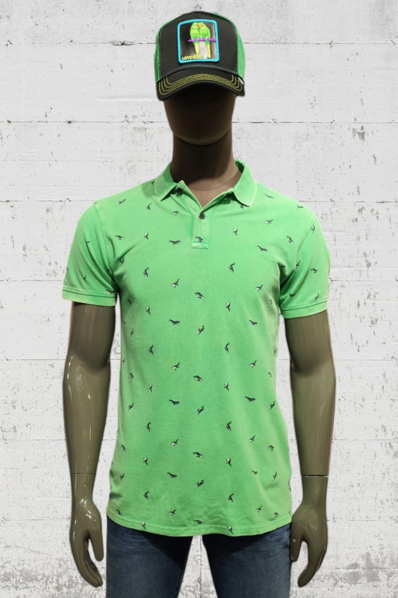  Polo Petrol Microdibujo 