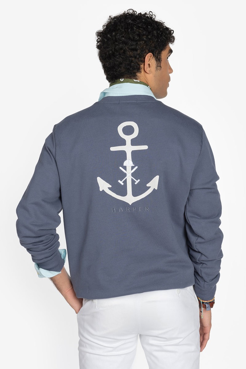 SUDADERA ANCHOR MEDIUM GREY HARPER  2