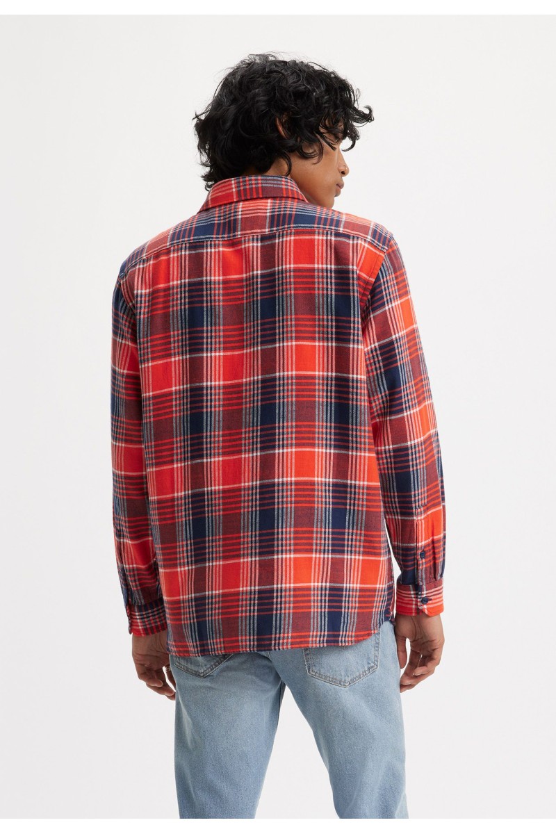 CAMISA LEVIS JACKSON WORKER - GUNNAR PLAID RHYTHMIC RED  2