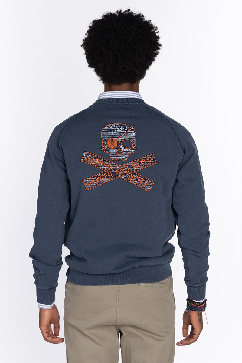  SUDADERA HURRICANE NAVY BLUE HARPER AND NEYER 