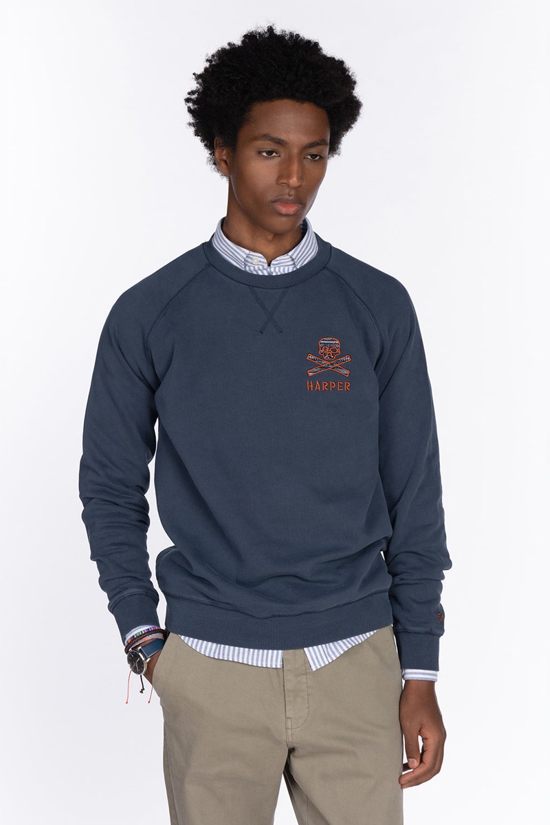  SUDADERA HURRICANE NAVY BLUE HARPER AND NEYER 