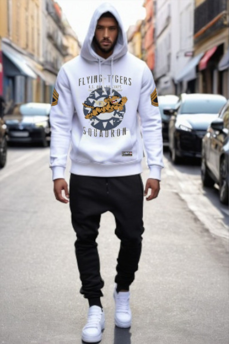 Sudadera de hombre Lasal TIGERS blanco