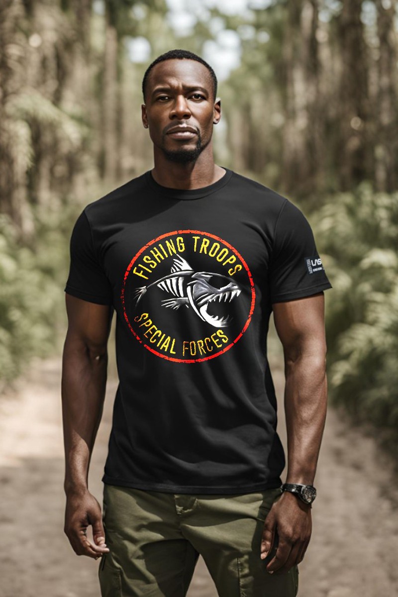  Camiseta de hombre Lasal FISH Negro 