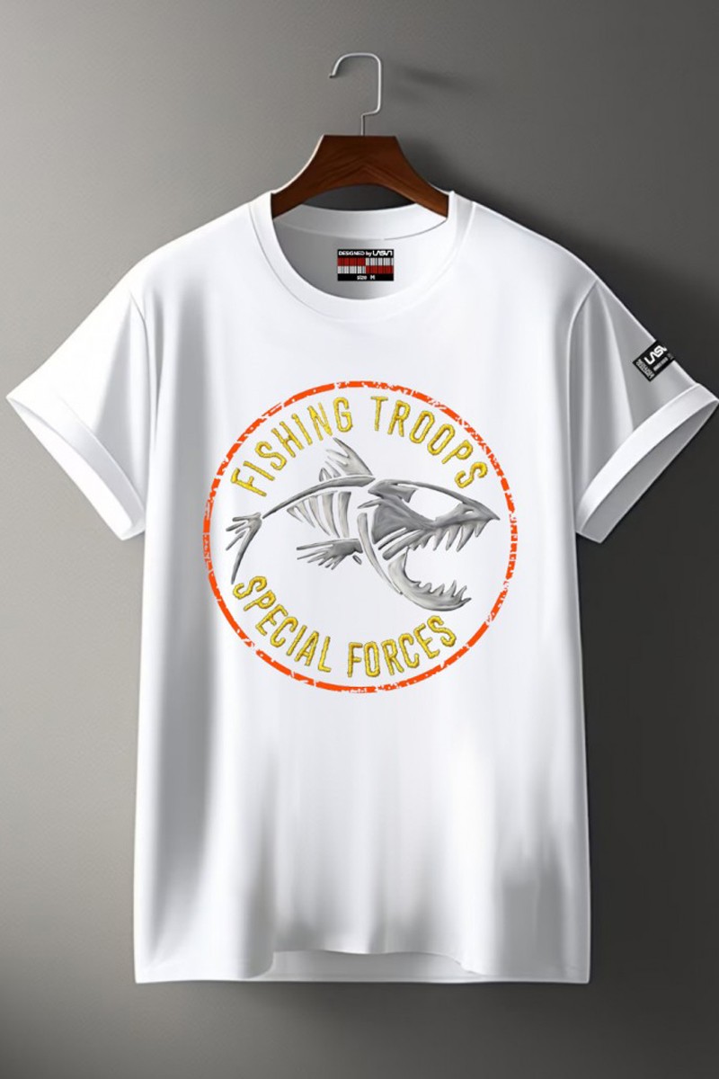 Camiseta de hombre Lasal FISH Blanco