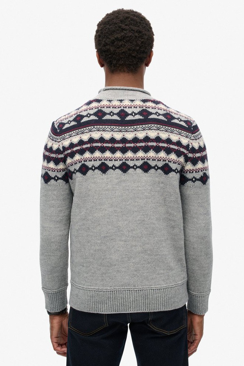  Jersey de cuello vuelto Fairisle Superdry 