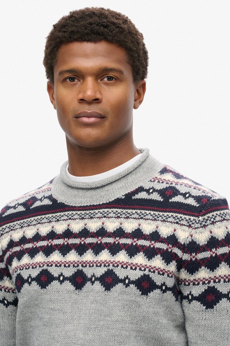  Jersey de cuello vuelto Fairisle Superdry 