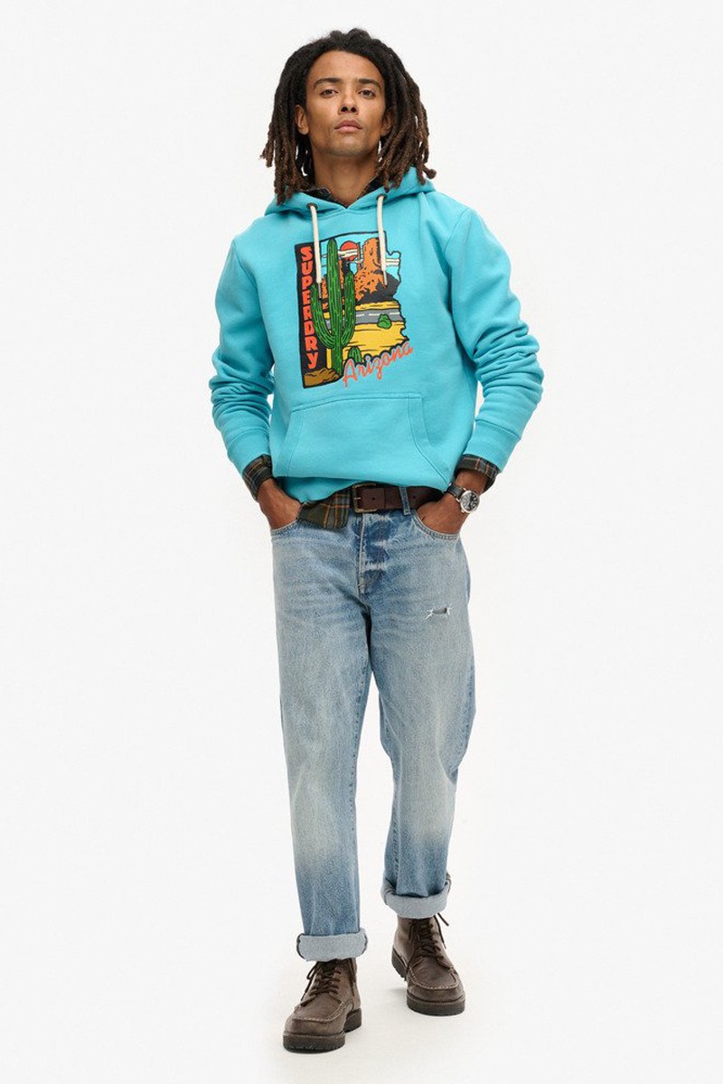 SUDADERA SDRY M32  Sudadera gráfica con capucha Travel Postcard Supedry