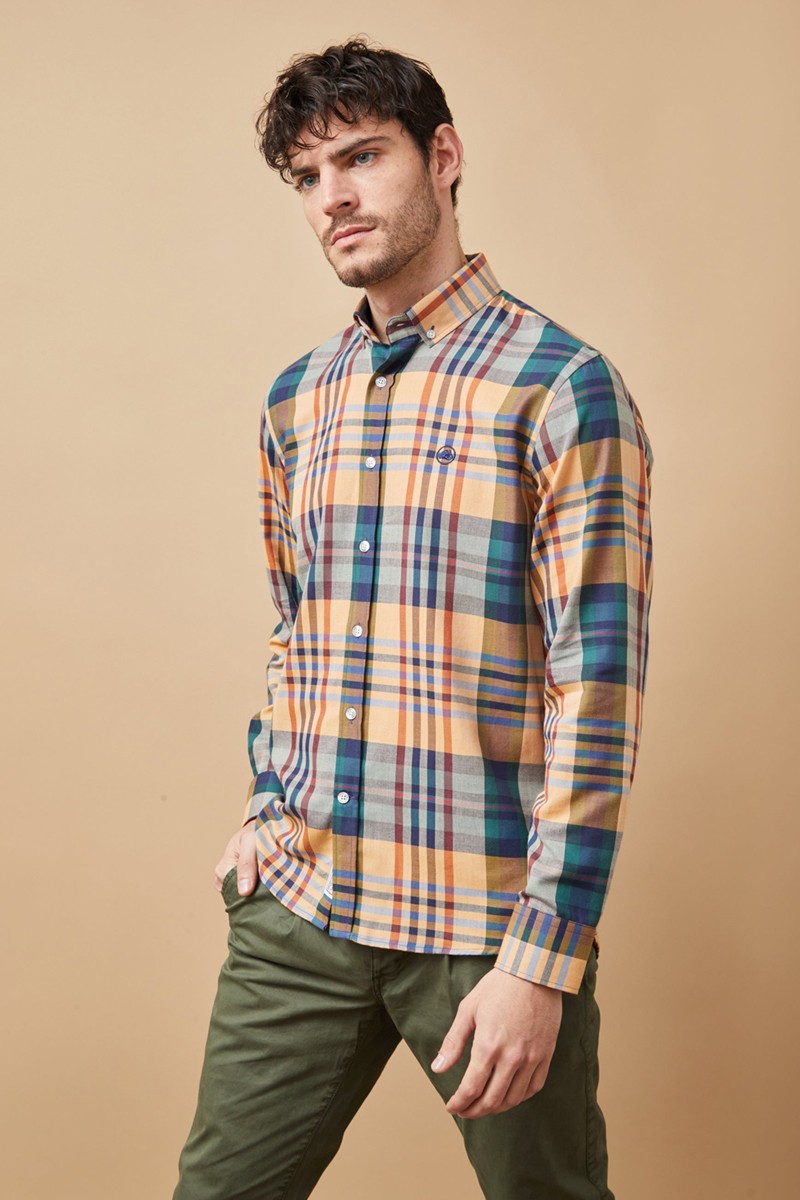 CAMISA CUADROS MOSTAZA ALTONADOCK