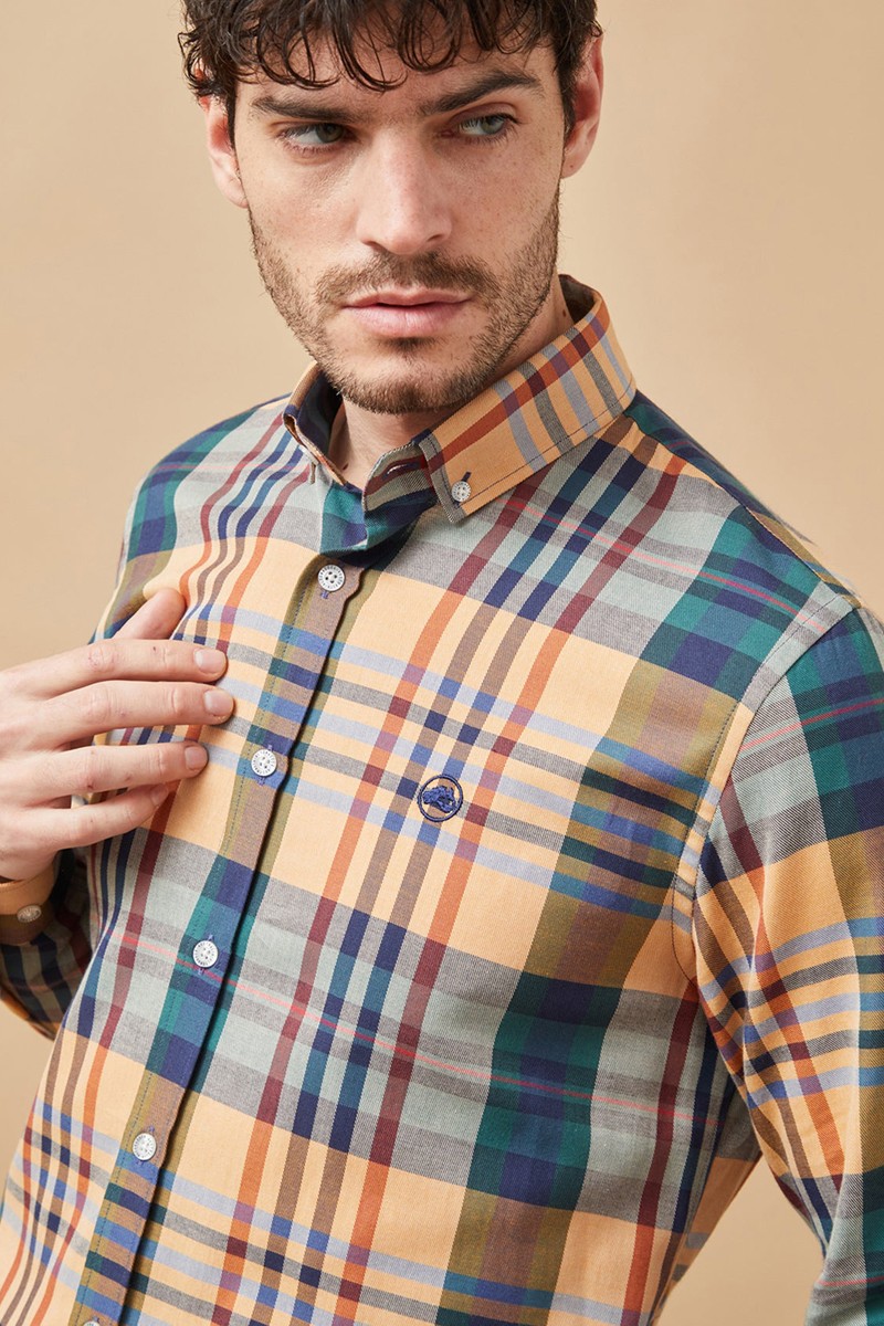 CAMISA ALTONA M37  CAMISA CUADROS MOSTAZA ALTONADOCK