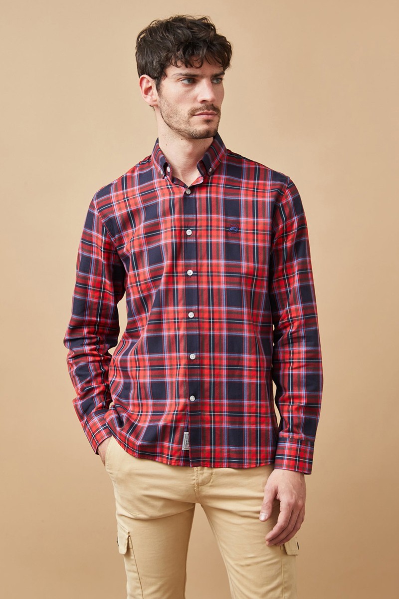 CAMISA CUADROS GRANATE ALTONADOCK