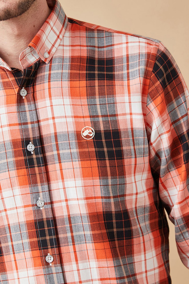 CAMISA ALTONA M34  CAMISA CUADROS NARANJA ALTONADOCK