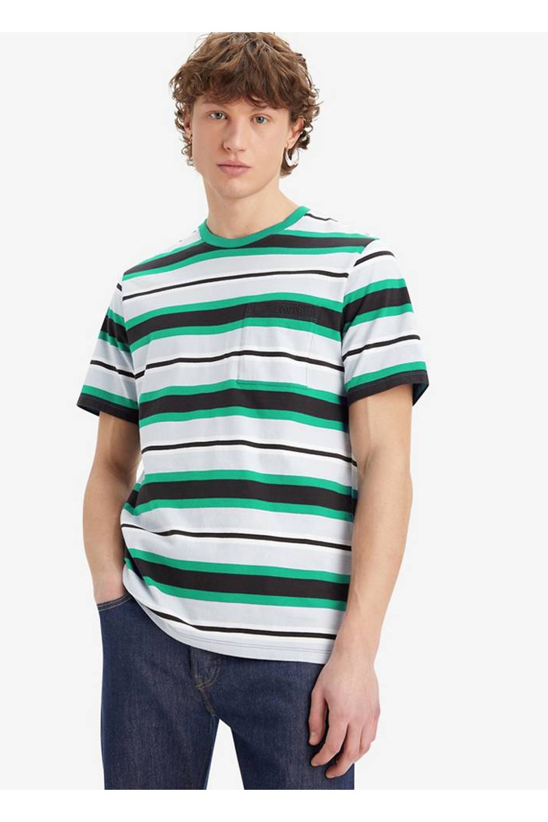 CAMISETA LEVIS  SS POCKET TEE RLX - ST5172 H223 DOLPHIN STRIPE DUSTY AQUA