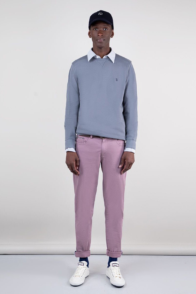  Sudadera Cuello Caja Garment Dyed Gris El Ganso  2