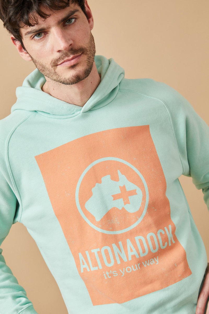 SUDADERA ALTONA M31  SUDADERA CAPUCHA LOGO ALTONADOCK