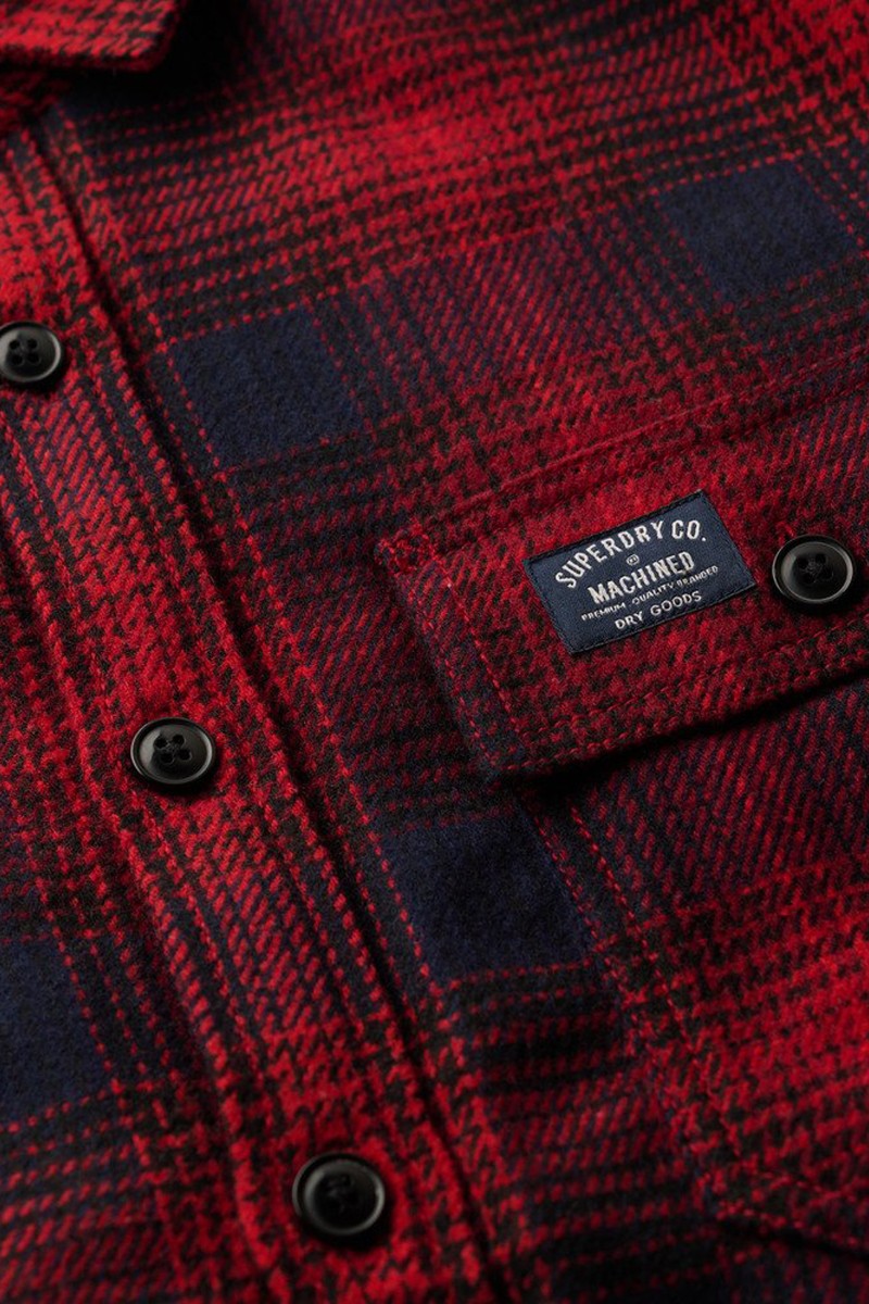  Sobrecamisa a cuadros de lana forrada de tejido polar Superdry 