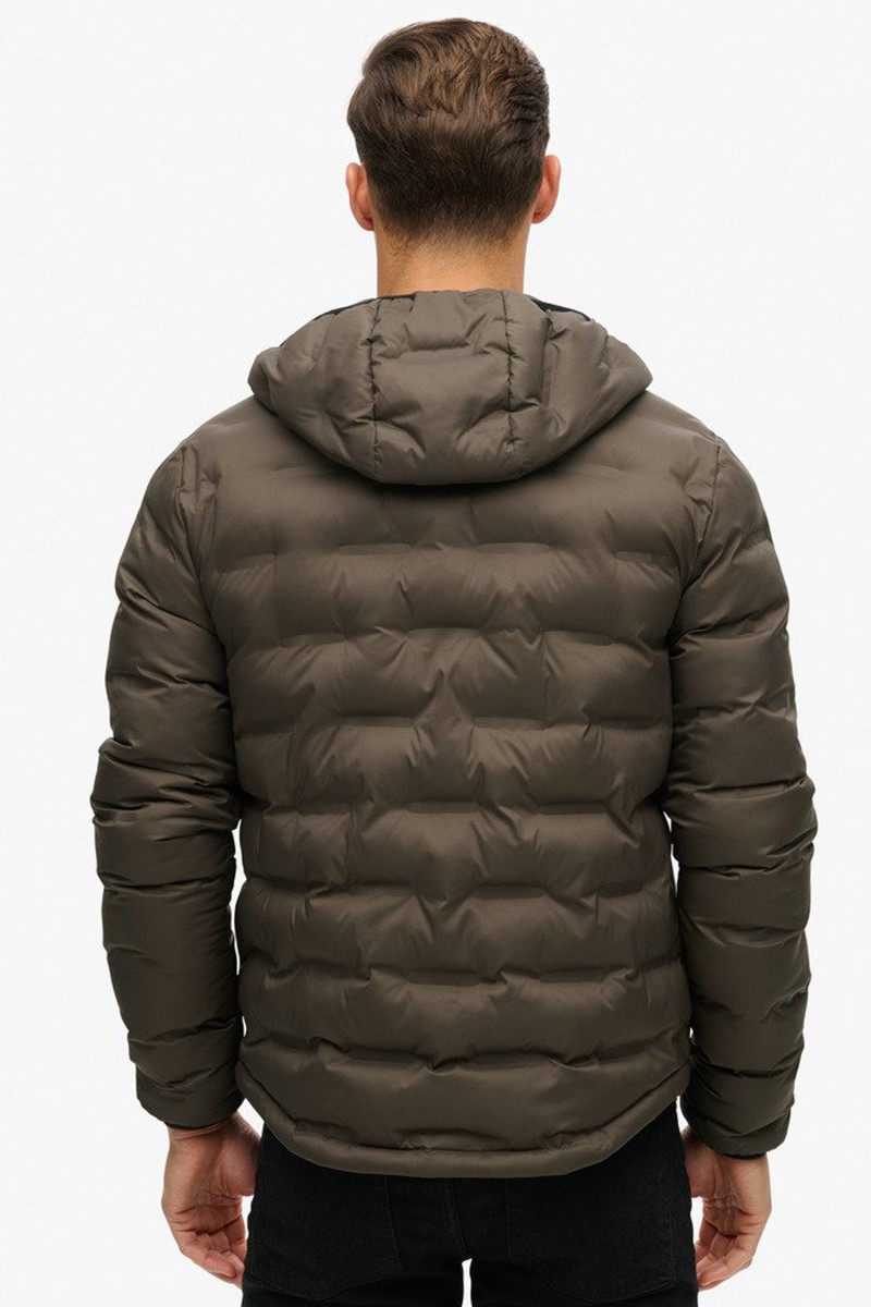  Abrigo Acolchado con Capucha 