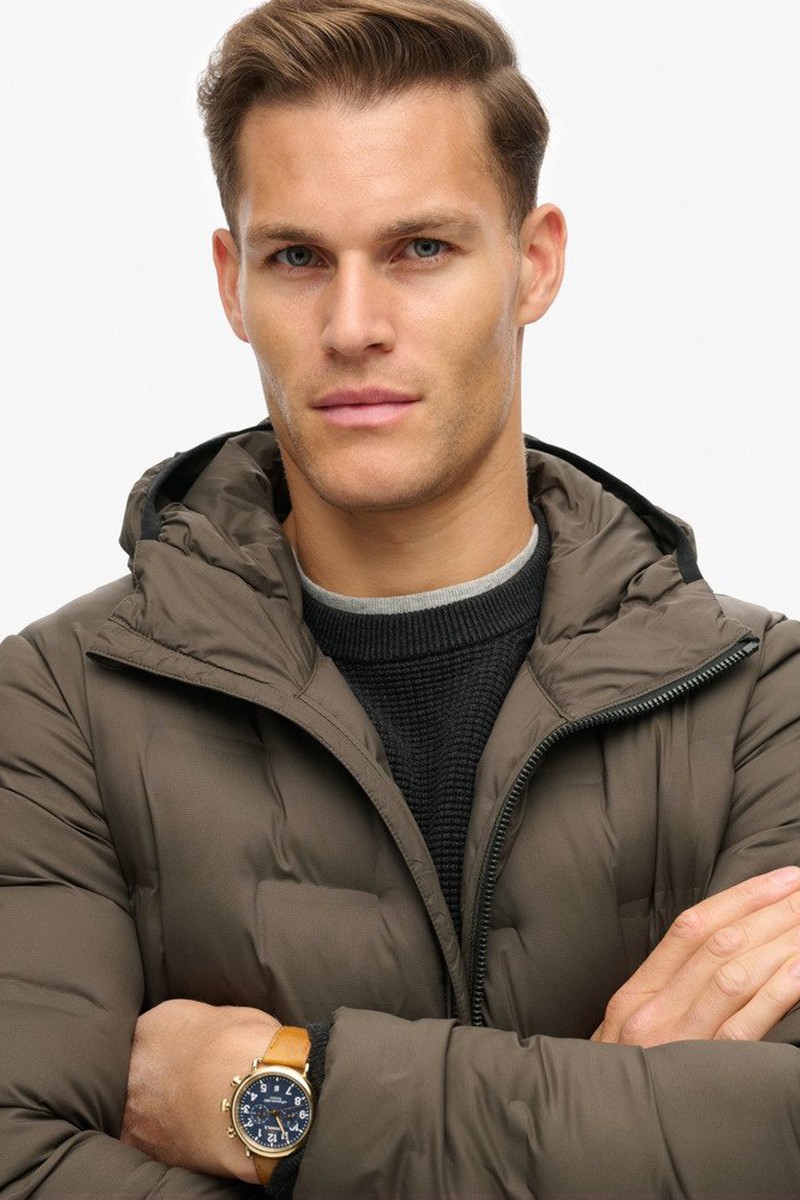  Abrigo Acolchado con Capucha 