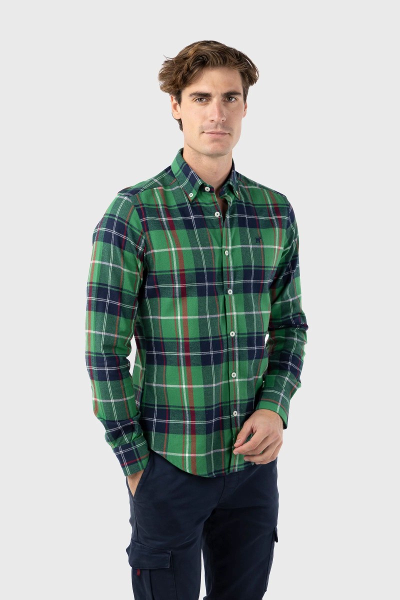 CAMISA WILLIOT M19  Camisa WILLIOT Viella Marino Verde Slim Fit