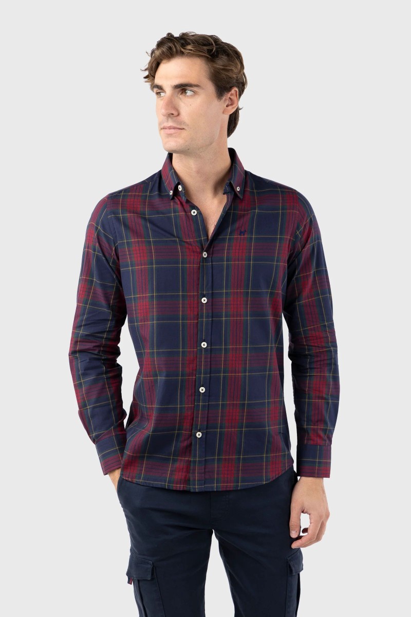 Camisa WILLIOT Tartán Marino Rojo