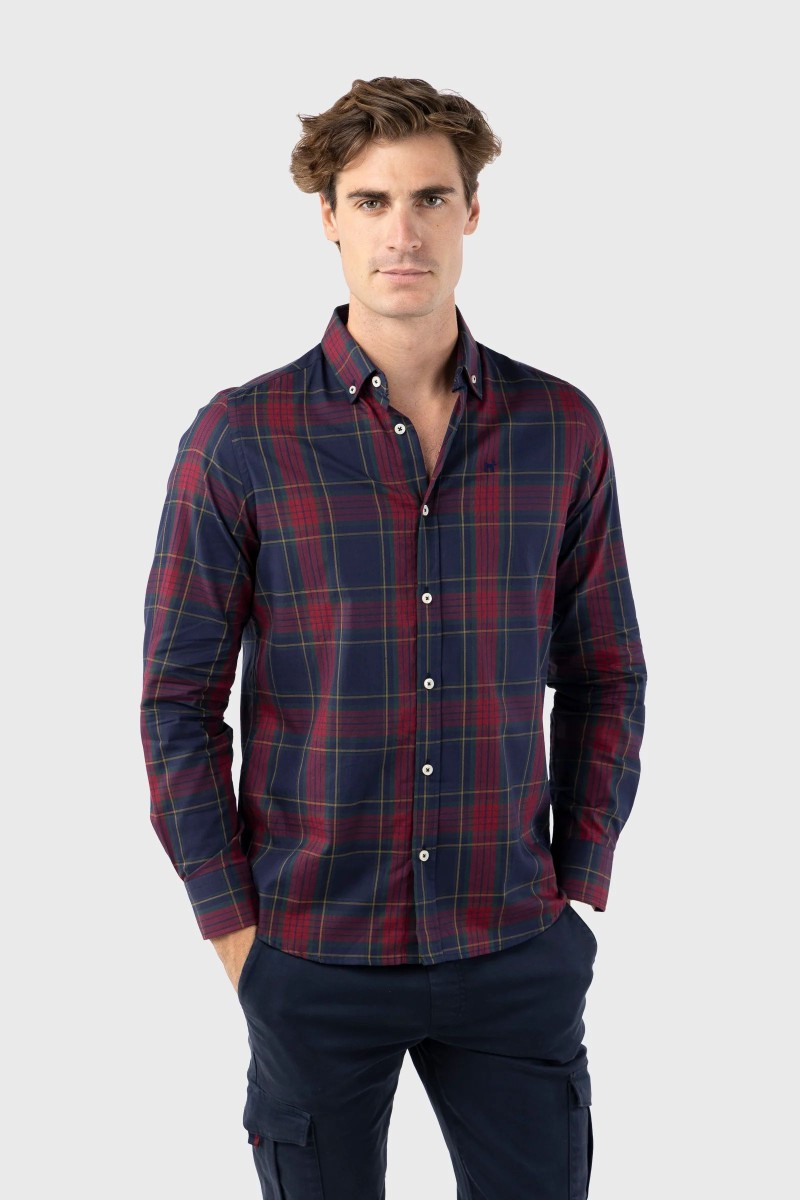 CAMISA WILLIOT M43  Camisa WILLIOT Tartán Marino Rojo