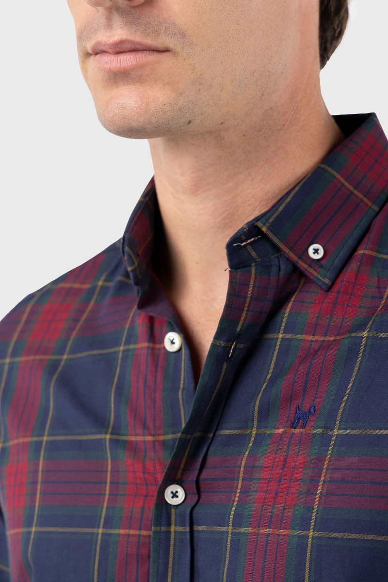 CAMISA WILLIOT M43  Camisa WILLIOT Tartán Marino Rojo
