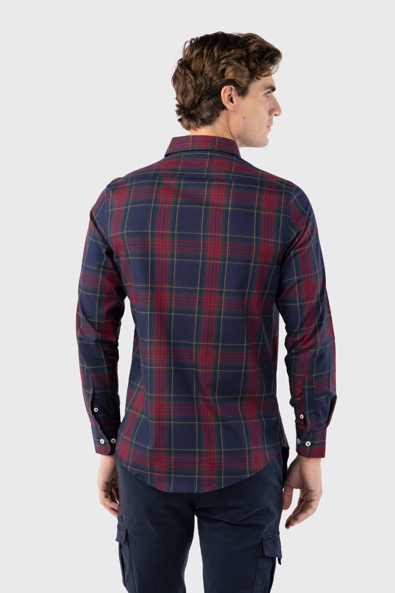 CAMISA WILLIOT M43  Camisa WILLIOT Tartán Marino Rojo