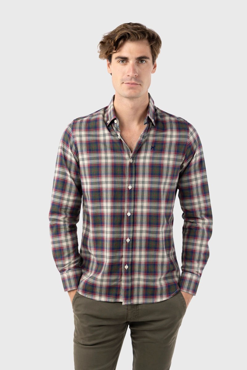  Camisa Williot Tartán Burdeos 