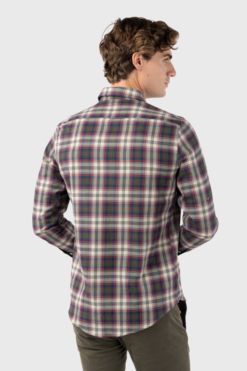 SHIR WILLIOT M42  Camisa Williot Tartán Burdeos